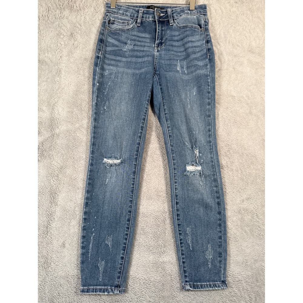 Judy Blue Relaxed‎ Fit Distressed Jeans Women's Size 27 Denim Casual JB 8273 MD